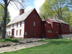Reginald Foster house in Ipswich, Massachusetts in 2011. The original house in the front was started  in the 1640's.